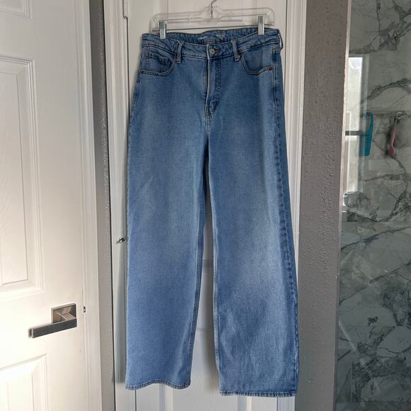 Trendy barrel leg Old Navy Extra High-Rise Wide Leg jeans size 12 - Picture 4 of 5